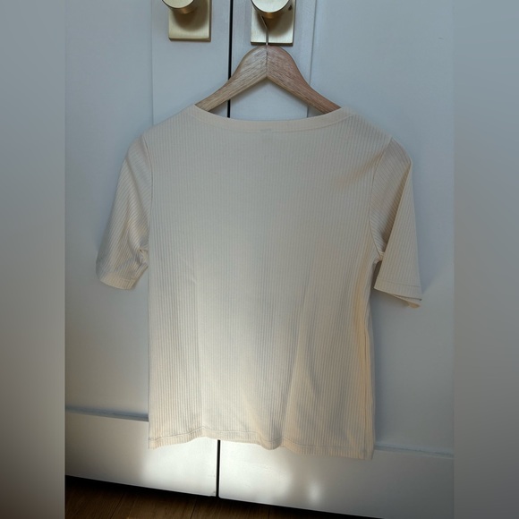 Uniqlo Ivory Boatneck Knit Top - Picture 2 of 3